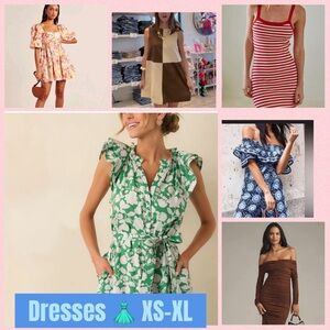 Green Floral Tie-Waist Summer Dress - Brand